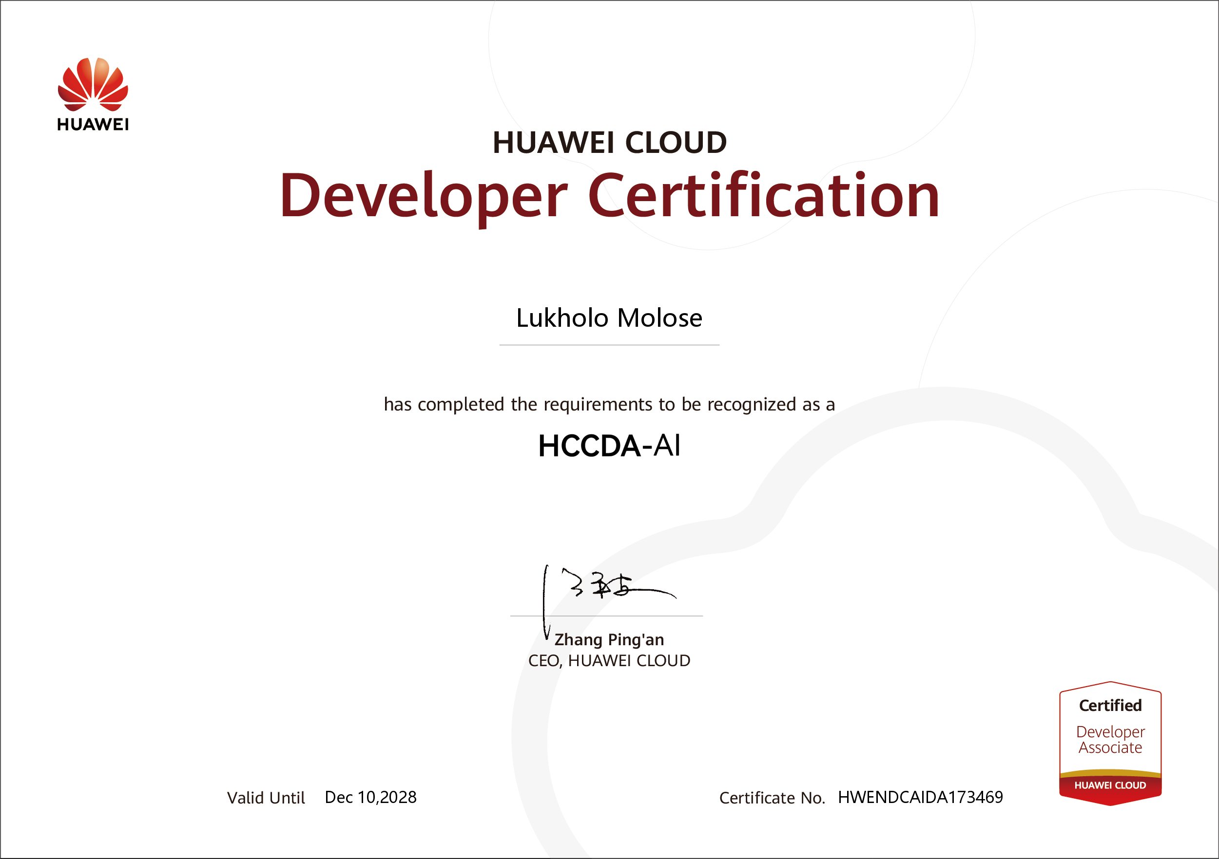 HCCDA-AI (Huawei Cloud Certified Developer Associate - AI) thumbnail