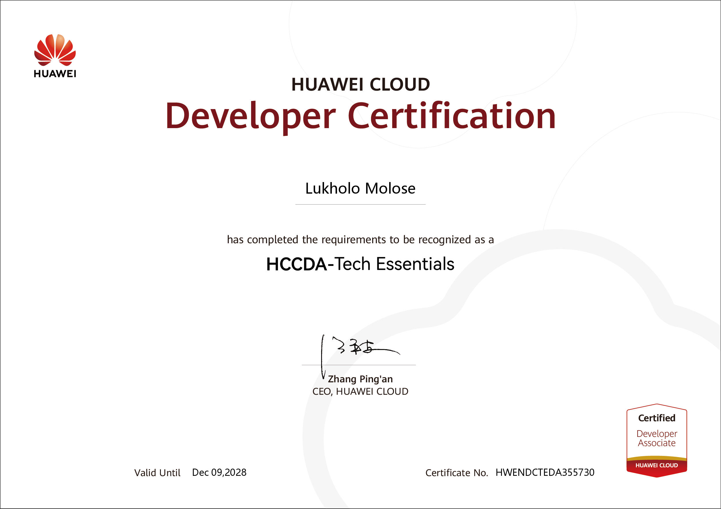 HCCDA-Tech Essentials (Huawei Cloud Certified Developer Associate - Tech Essentials) thumbnail